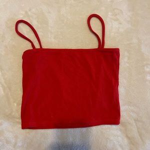 Red crop top